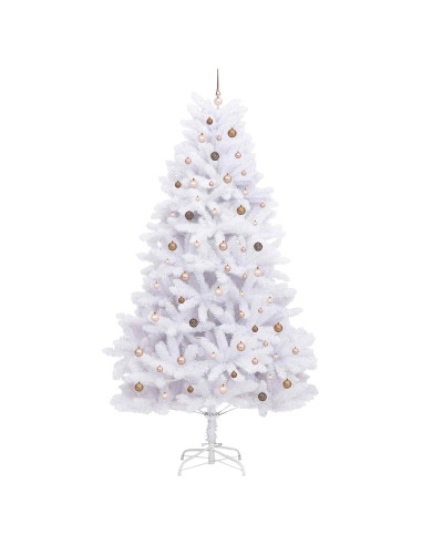 Albero di Natale artificiale 300 cm PVC e Acciaio Bianco