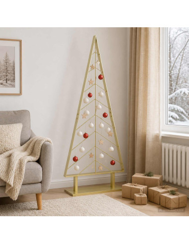Albero di Natale in metallo con supporto KUOPIO 125 cm Acciaio