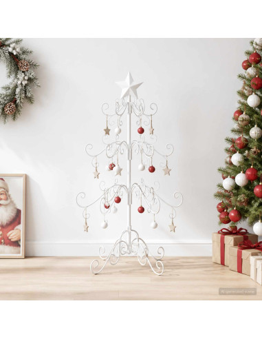 Albero di Natale in metallo KUOPIO 90 cm acciaio White