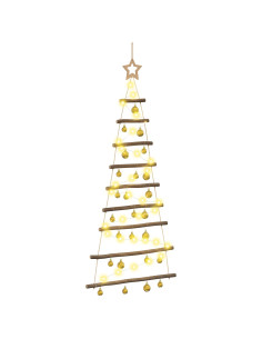 Albero di Natale appeso con palle 120 cm 50 LED Bianco caldo 2