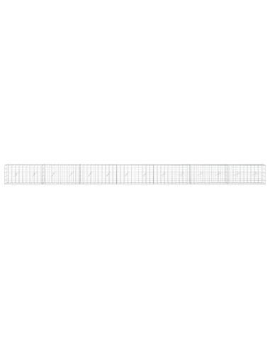 Gabione con filo da 5 mm e rete 10x10 cm 700x20x50 cm