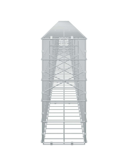 Gabione con filo da 5 mm e rete 10x10 cm 700x20x50 cm