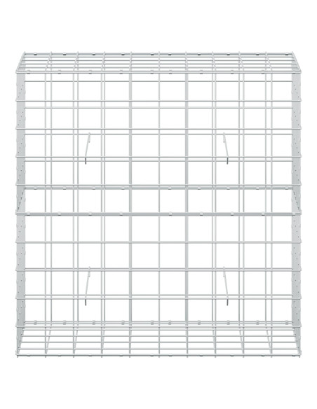 Gabione con filo da 5 mm e rete 10x10 cm 100x50x100 cm