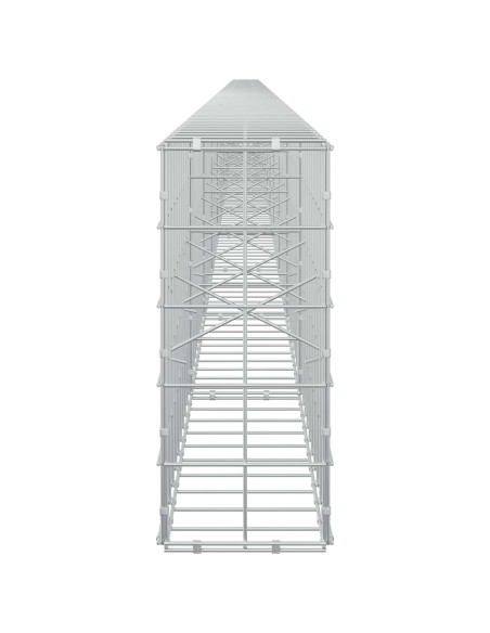 Gabione con filo da 5 mm e rete 10x10 cm 1150x20x50 cm