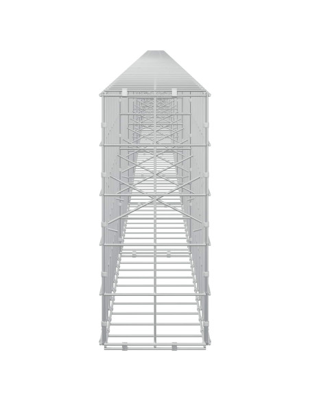 Gabione con filo da 5 mm e rete 10x10 cm 1200x20x50 cm