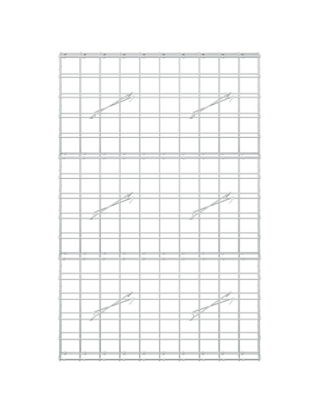 Gabione con filo da 5 mm e rete 10x10 cm 100x10x150 cm