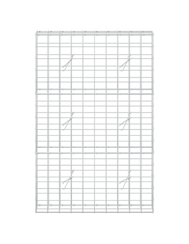 Gabione con filo da 5 mm e rete 10x10 cm 100x20x150 cm