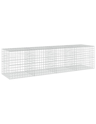 Gabione con filo da 5 mm e rete 10x10 cm 400x100x100 cm