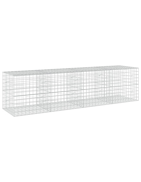 Gabione con filo da 5 mm e rete 10x10 cm 400x100x100 cm