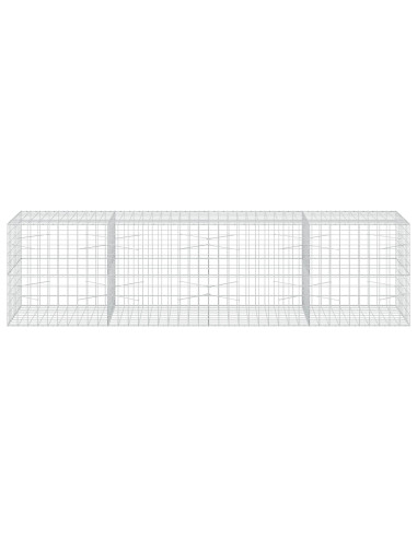 Gabione con filo da 5 mm e rete 10x10 cm 400x100x100 cm