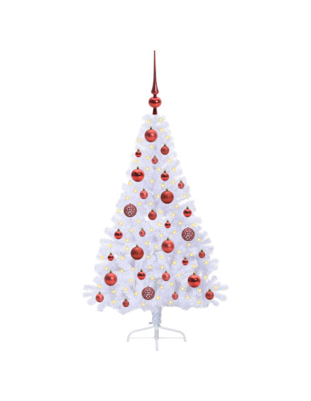 Albero di Natale artificiale Bianco 120 cm PVC e Acciaio