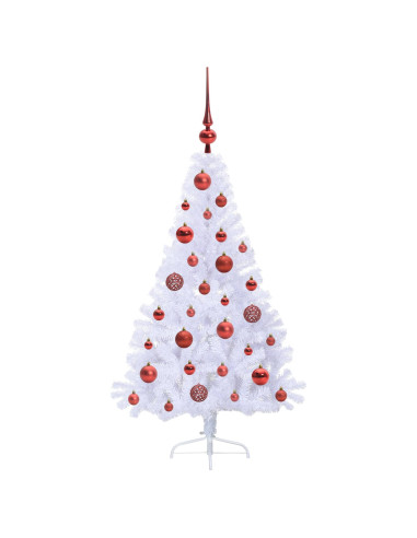 Albero di Natale artificiale Bianco 120 cm PVC e Acciaio