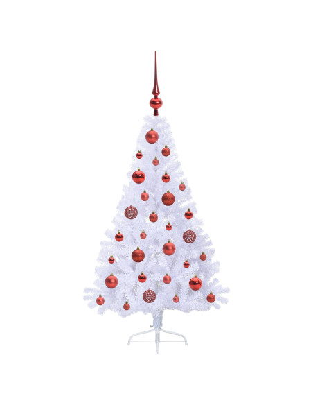 Albero di Natale artificiale Bianco 120 cm PVC e Acciaio