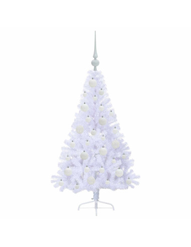 Albero di Natale artificiale Bianco 120 cm PVC e Acciaio