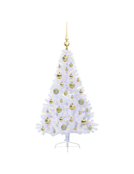 Albero di Natale artificiale Bianco 120 cm PVC e Acciaio