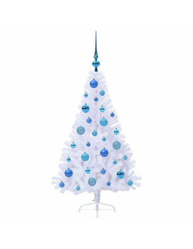 Albero di Natale artificiale Bianco 120 cm PVC e Acciaio