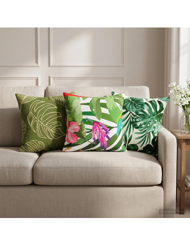 Cuscino 2 pz HEERLEN Design a foglia 30 x 30 cm Poliestere