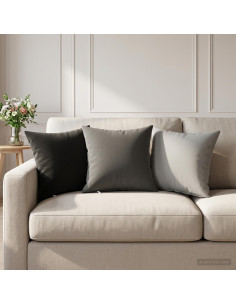 Cuscino 6 pz HEERLEN Antracite 30 x 30 cm Poliestere