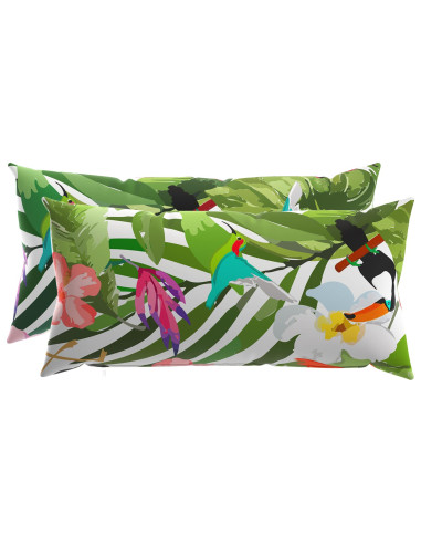 Cuscino 2 pz HEERLEN Multicolore 40 x 80 cm Poliestere