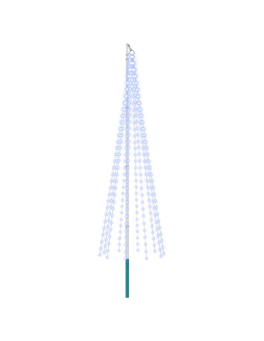 Luci per albero di Natale con picchetti e asta per bandiera