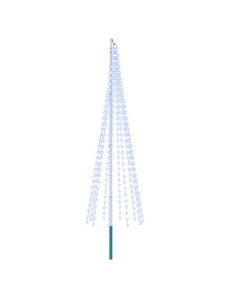 Luci per albero di Natale con picchetti e asta per bandiera