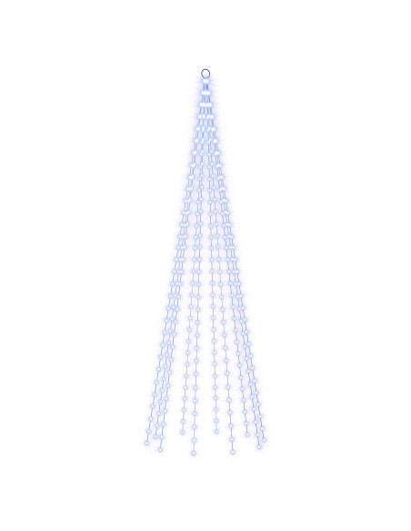 Luci per albero di Natale con picchetti e asta per bandiera