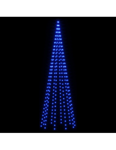 Luci per albero di Natale con picchetti e asta per bandiera