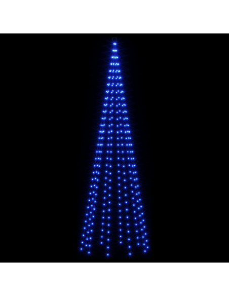 Luci per albero di Natale con picchetti e asta per bandiera