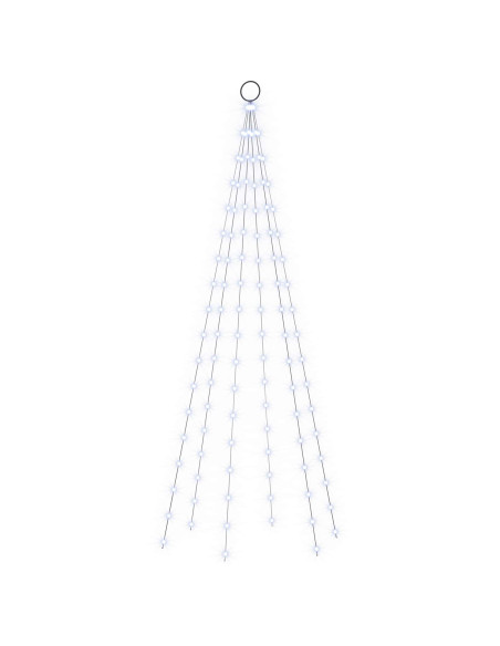 Luci per albero di Natale con picchetti e asta per bandiera