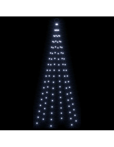 Luci per albero di Natale con picchetti e asta per bandiera
