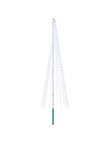 Luci per albero di Natale con picchetti e asta per bandiera