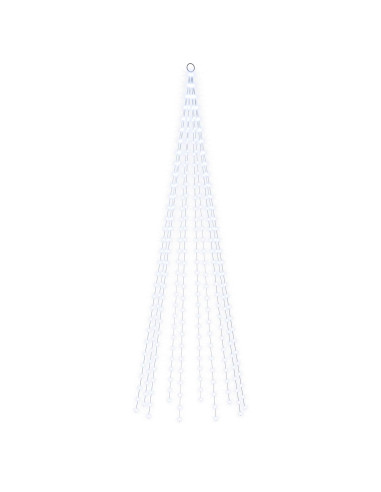 Luci per albero di Natale con picchetti e asta per bandiera
