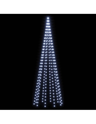 Luci per albero di Natale con picchetti e asta per bandiera