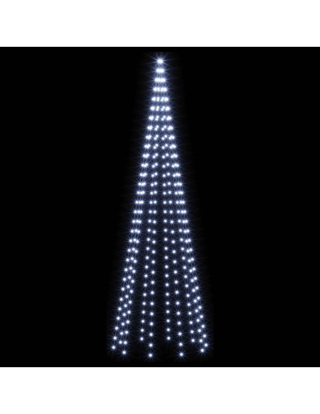 Luci per albero di Natale con picchetti e asta per bandiera