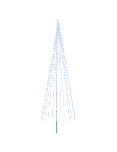 Luci per albero di Natale con picchetti e asta per bandiera