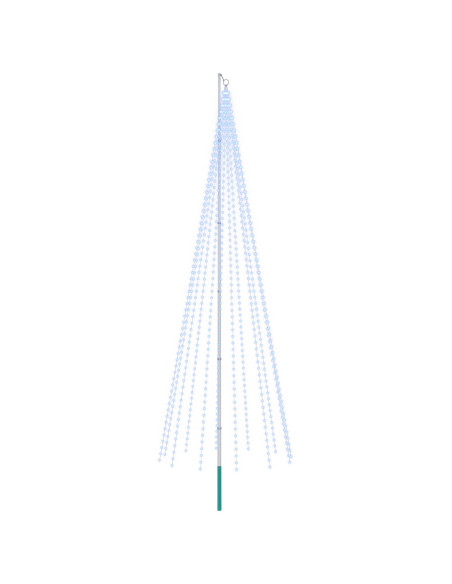 Luci per albero di Natale con picchetti e asta per bandiera