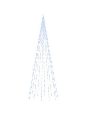 Luci per albero di Natale con picchetti e asta per bandiera