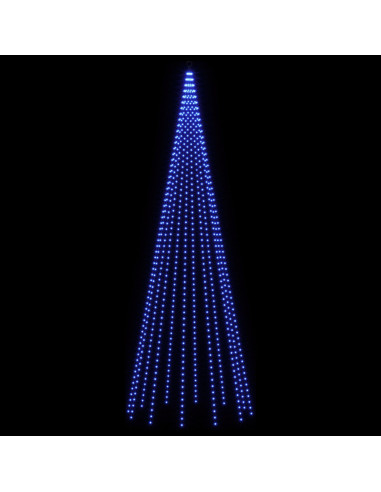 Luci per albero di Natale con picchetti e asta per bandiera