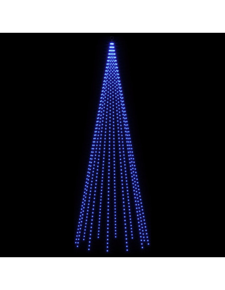 Luci per albero di Natale con picchetti e asta per bandiera