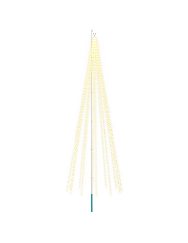 Luci per albero di Natale con picchetti e asta per bandiera