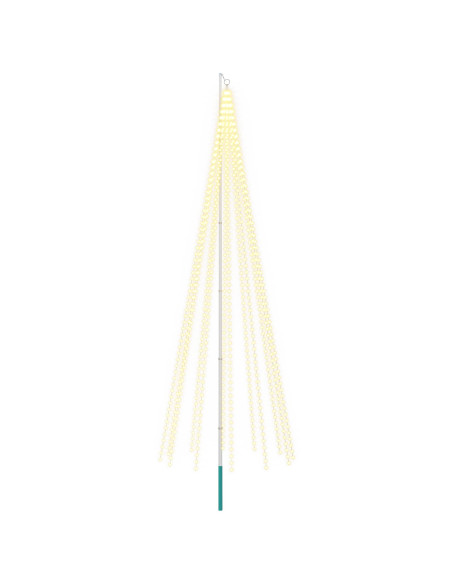 Luci per albero di Natale con picchetti e asta per bandiera