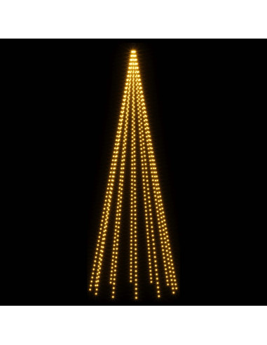 Luci per albero di Natale con picchetti e asta per bandiera