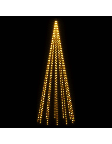 Luci per albero di Natale con picchetti e asta per bandiera
