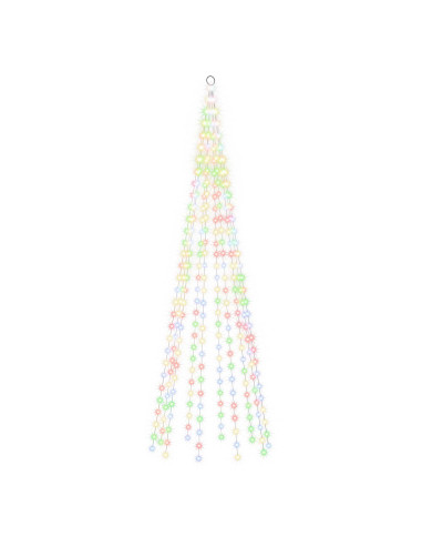 Luci per albero di Natale con picchetti e asta per bandiera