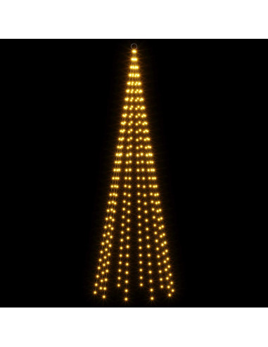 Luci per albero di Natale con picchetti e asta per bandiera