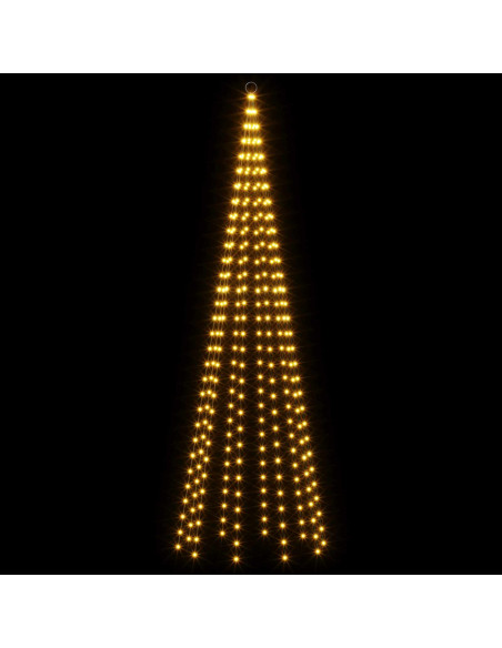 Luci per albero di Natale con picchetti e asta per bandiera