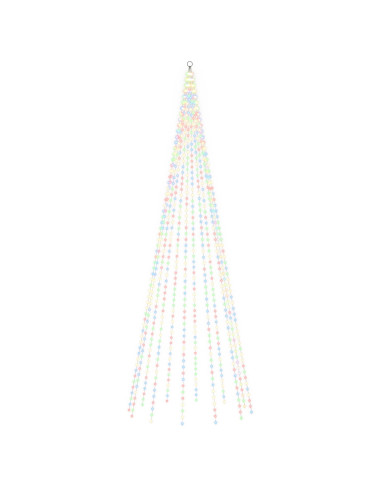 Luci per albero di Natale con picchetti e asta per bandiera