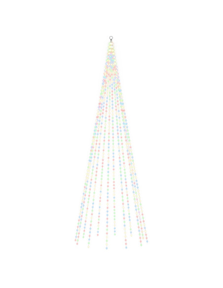 Luci per albero di Natale con picchetti e asta per bandiera