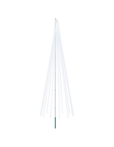 Luci per albero di Natale con picchetti e asta per bandiera