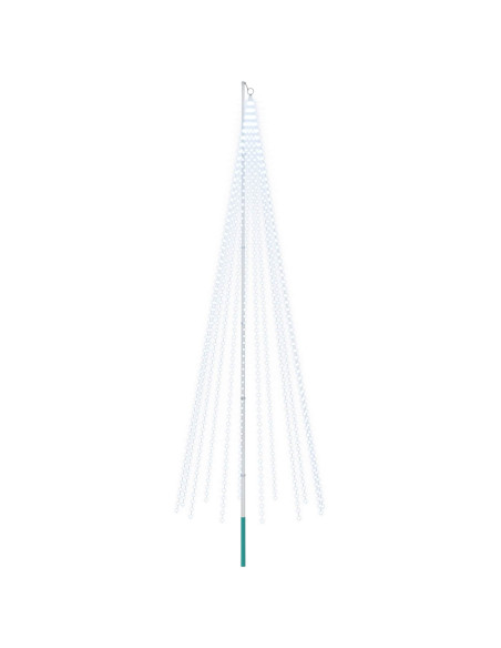 Luci per albero di Natale con picchetti e asta per bandiera